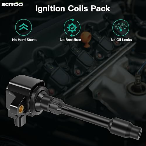 Miniatura 5 de SCITOO Juego de bobinas de encendido 100% nuevo 4PCS compatible con Honda Fit 1.5L 2015-2016 automóviles aptos para OE UF749