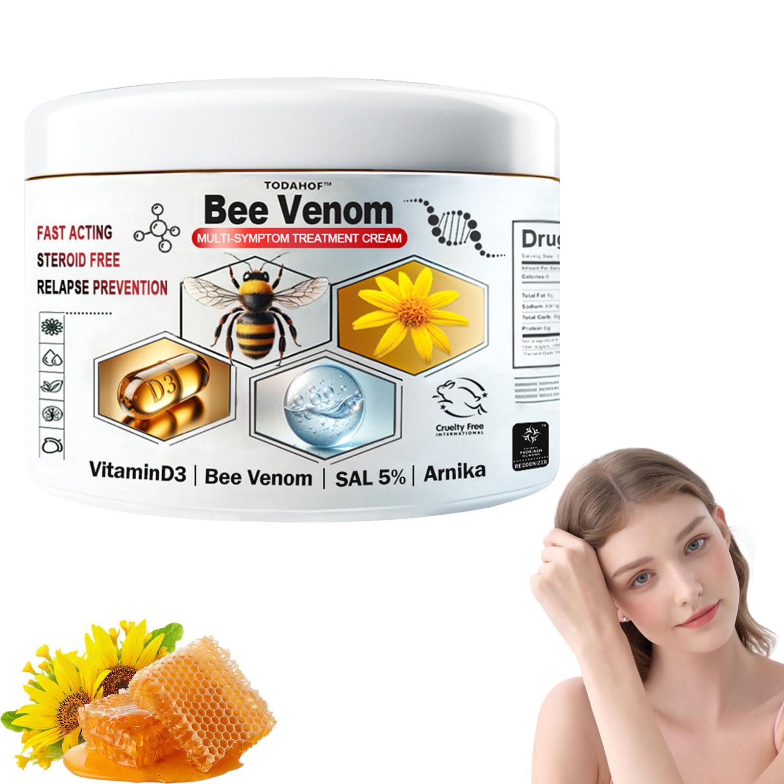 Amazon.com : TODAHOF Bee Venom Multi Symptom Skin Treatment Cream