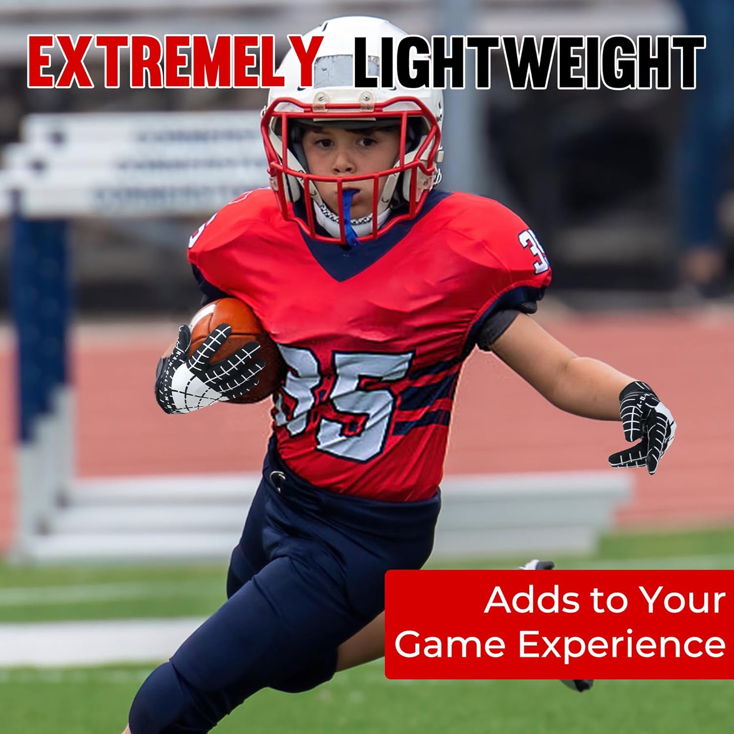 Youth Football Gloves Kid Receiver Gloves Boys Girls Unmatched Grip Great Gift - Image 4