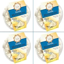 4 Pack Krunchy Melts Original Meringue Cookies | Vanilla Flavor 4-Pack | Only 80 Calories Per Serving | Fat Free, Gluten Free, Dairy Free 4 Oz