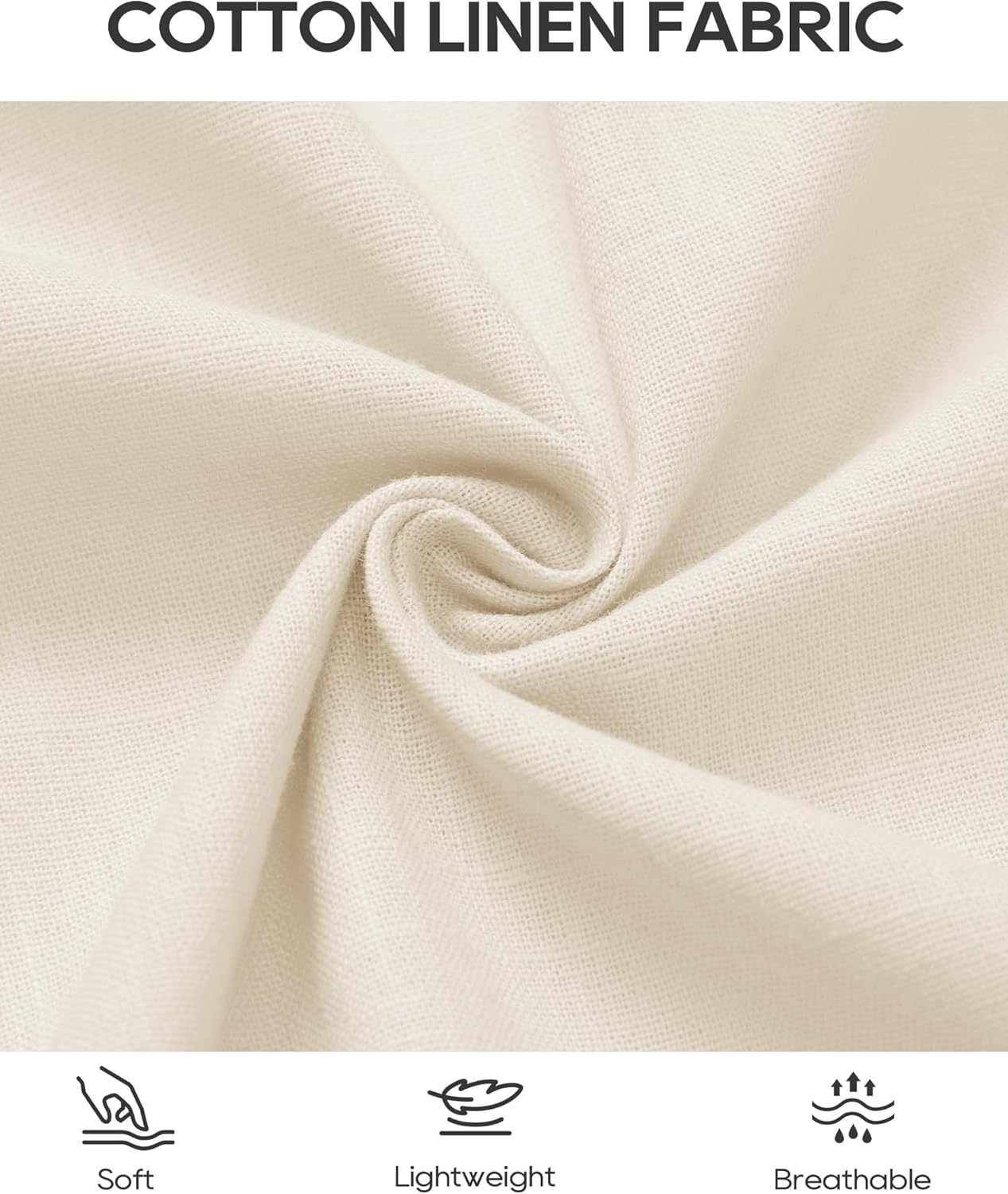 Alimens & Gentle Mens Linen Shirt Short Sleeve Casual Untucked Button Down Cotton Shirts Lightweight Beach Tops Summer - Image 5