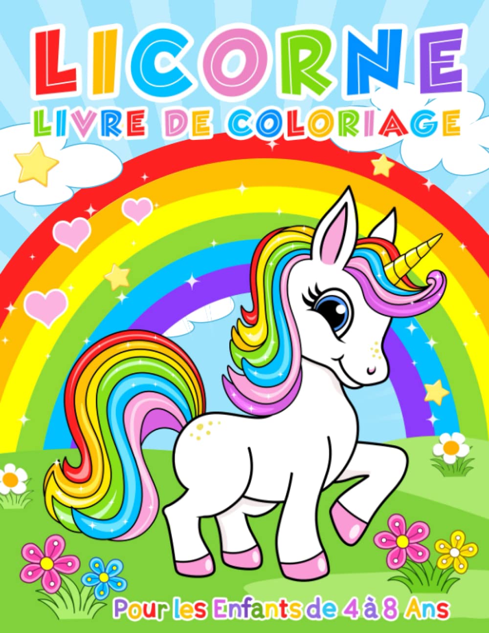 LIVRE DE COLORIAGE licorne pour enfants de 4 à 8 ans : un magicien. Livres