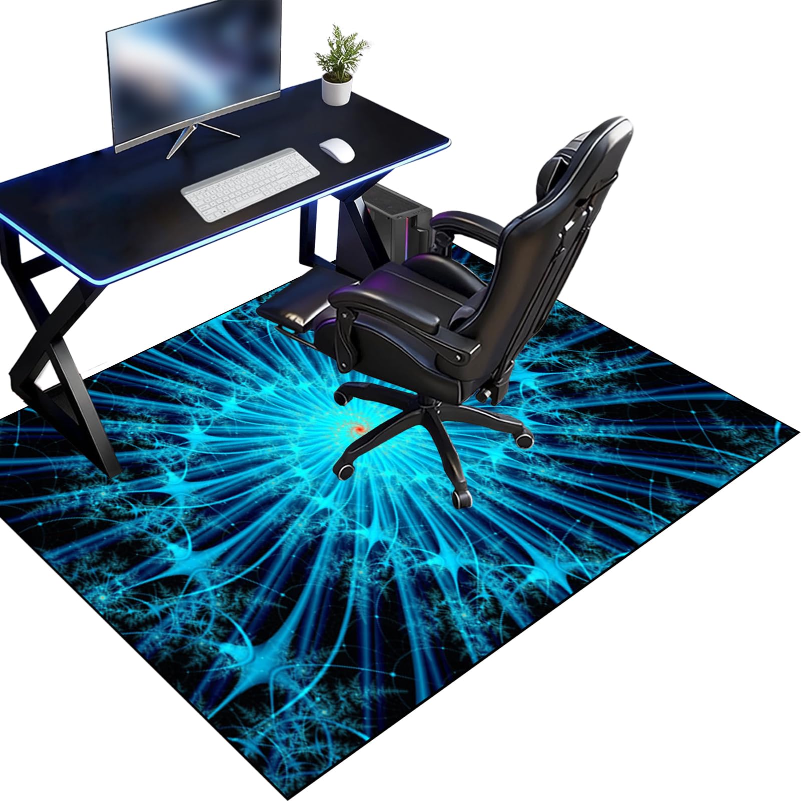 Dywan Krzesło Gaming Ochraniacz Podłogi Na Wózkach Inwalidzkich Biuro Biurko Gamer Mata 90 x 140 cm Mata ochronna Podłogi Biuro Mata podłogowa na Twarde podłogi, Laminat
