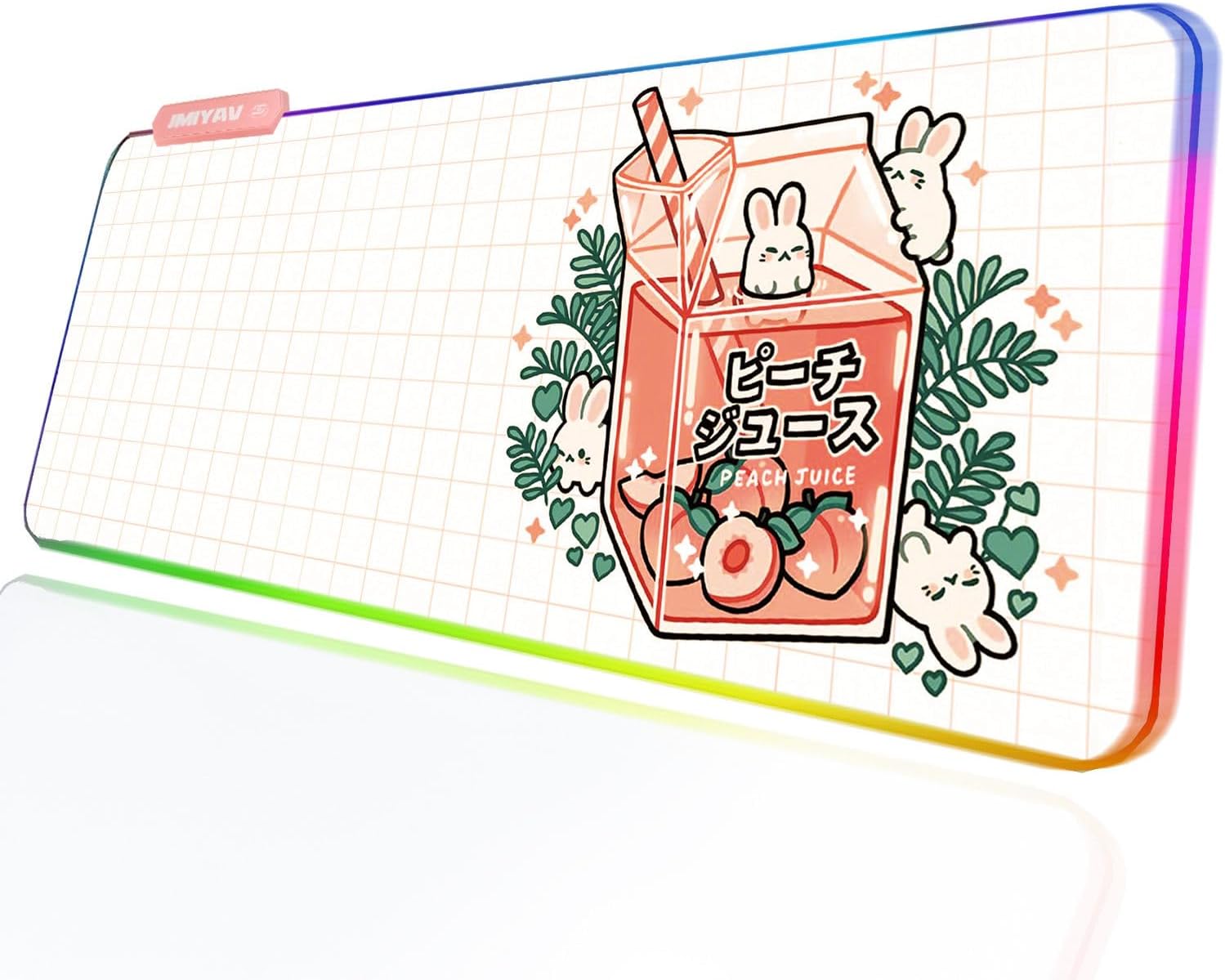 JMIYAV White RGB Gaming Mouse Pad 31.5x12 Inch PC XL Large Extended Glowing Led Light Up Desk Pad Non-Slip Rubber Base Computer Mouse Pad Cute Mousepad Mat 31.5x12 Inch - Image 7