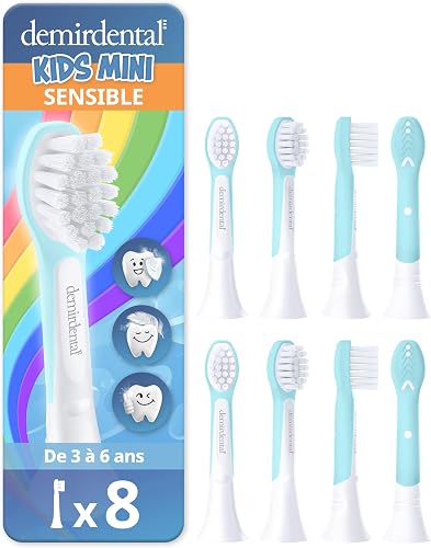 8 têtes de brosse enfant demirdental pour Philips Sonicare Kids 