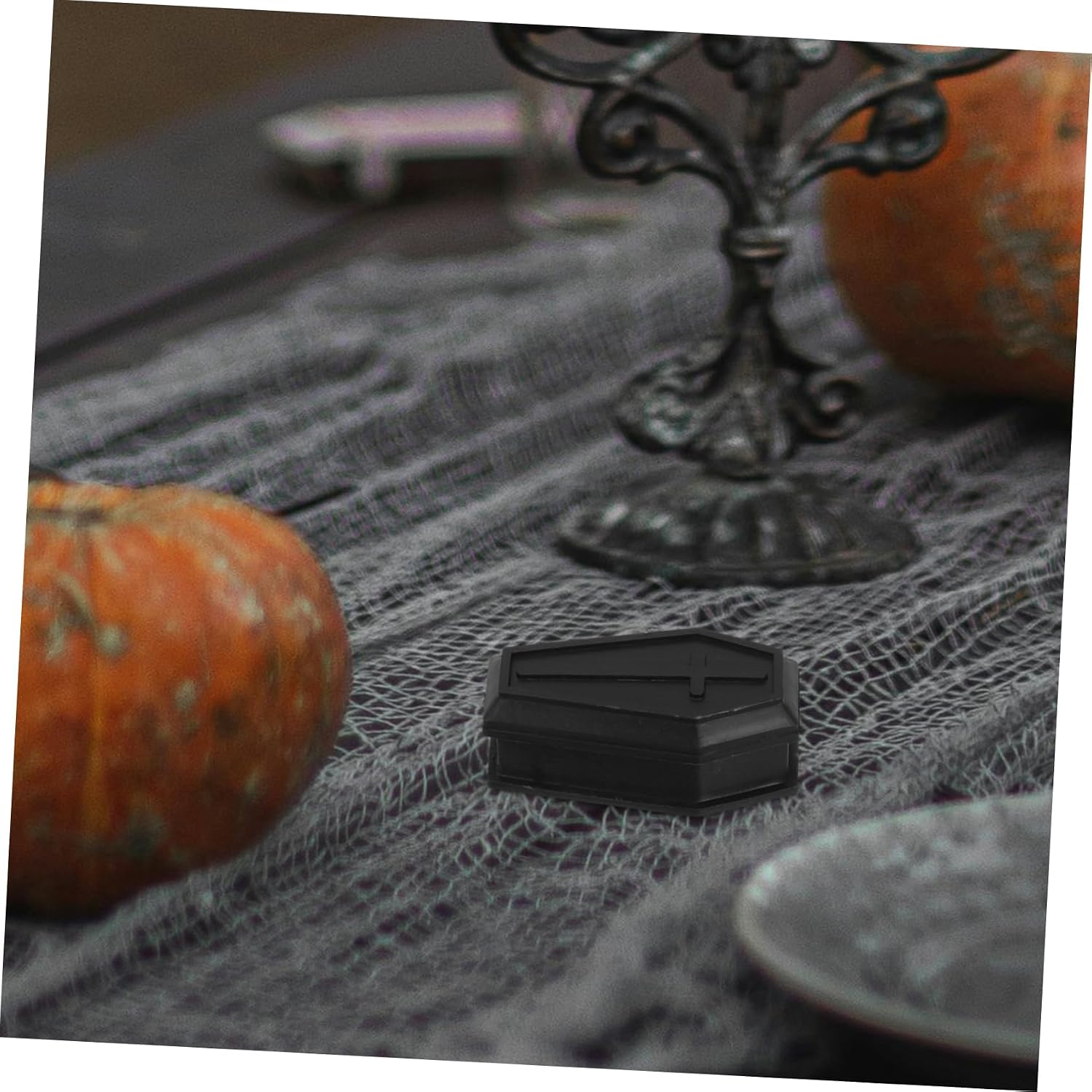 Luxshiny 2pcs Halloween Coffin Decor Realistic Coffin Ornament for Parties Bars Nightclubs Eerie Halloween Prop Lid for Candy Storage Unforgettable Atmosphere