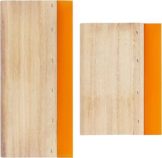 DELIOU 2 Different Sizes Silk Screen Printing Squeegee 5.9 and 9.4 inch, 75 Durometer Wood Ink Squeegee (Scraper ) for Screen Printing