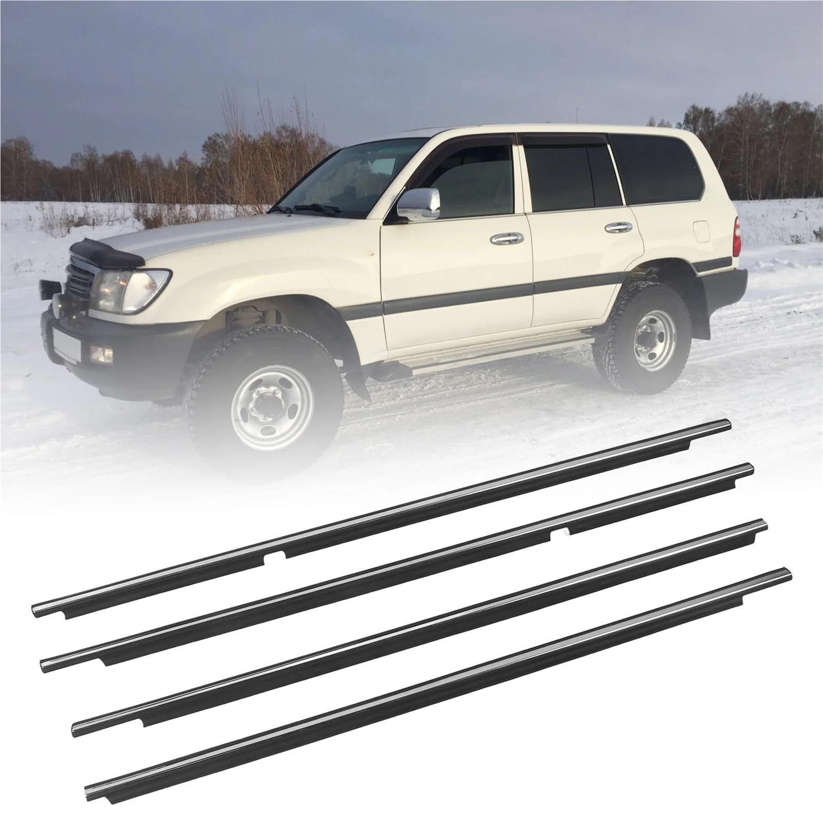 samochodów tapicerka okienna Pasuje do Toyota LandCruiser FZJ105 HZ 105 4 szt. Uszczelka drzwi i okien samochodowych Idealne uszczelnienie 7571060051 Wymiana