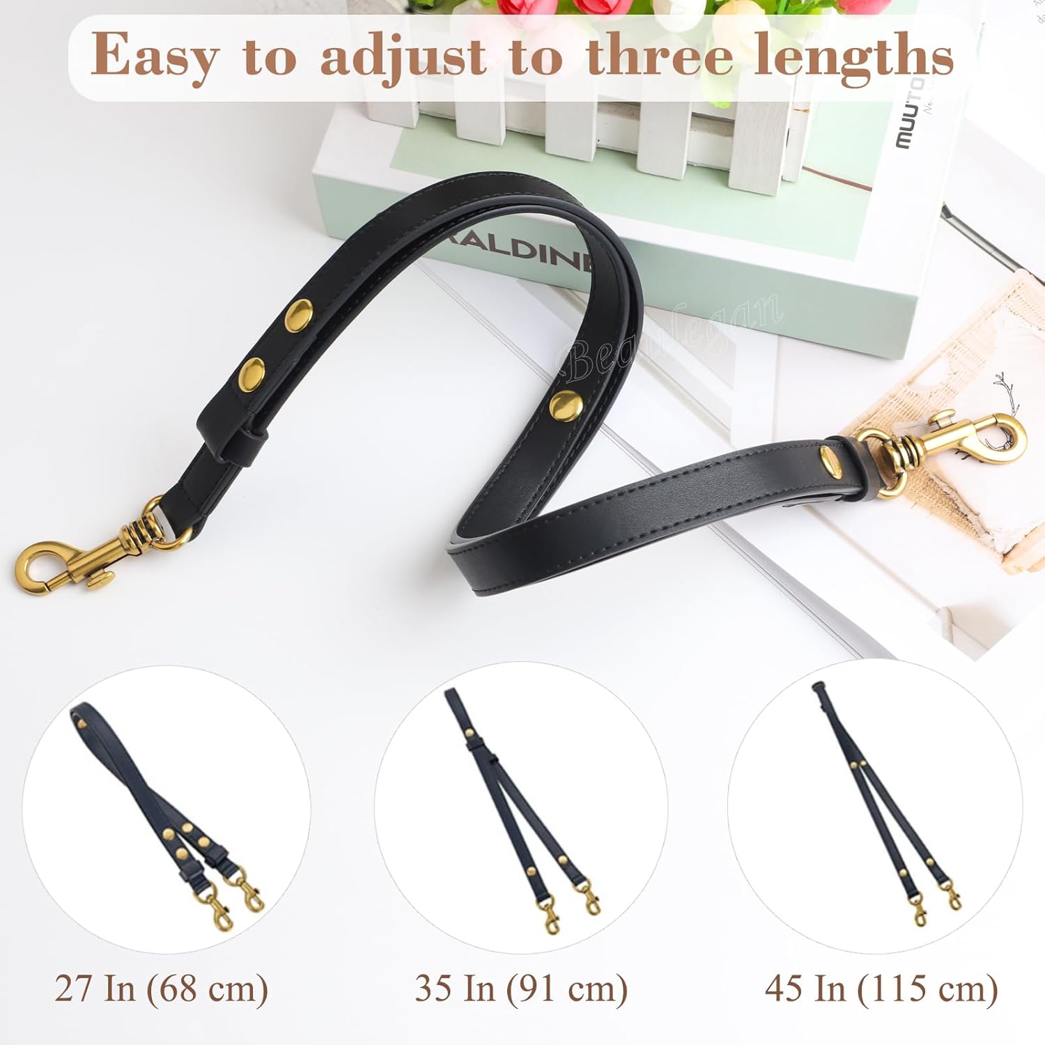 BEAULEGAN Classic Purse Strap Replacement - Microfiber Leather, 27-35-45 Inch Long Adjustable for Hand/Shoulder/Crossbody Bag - Image 3
