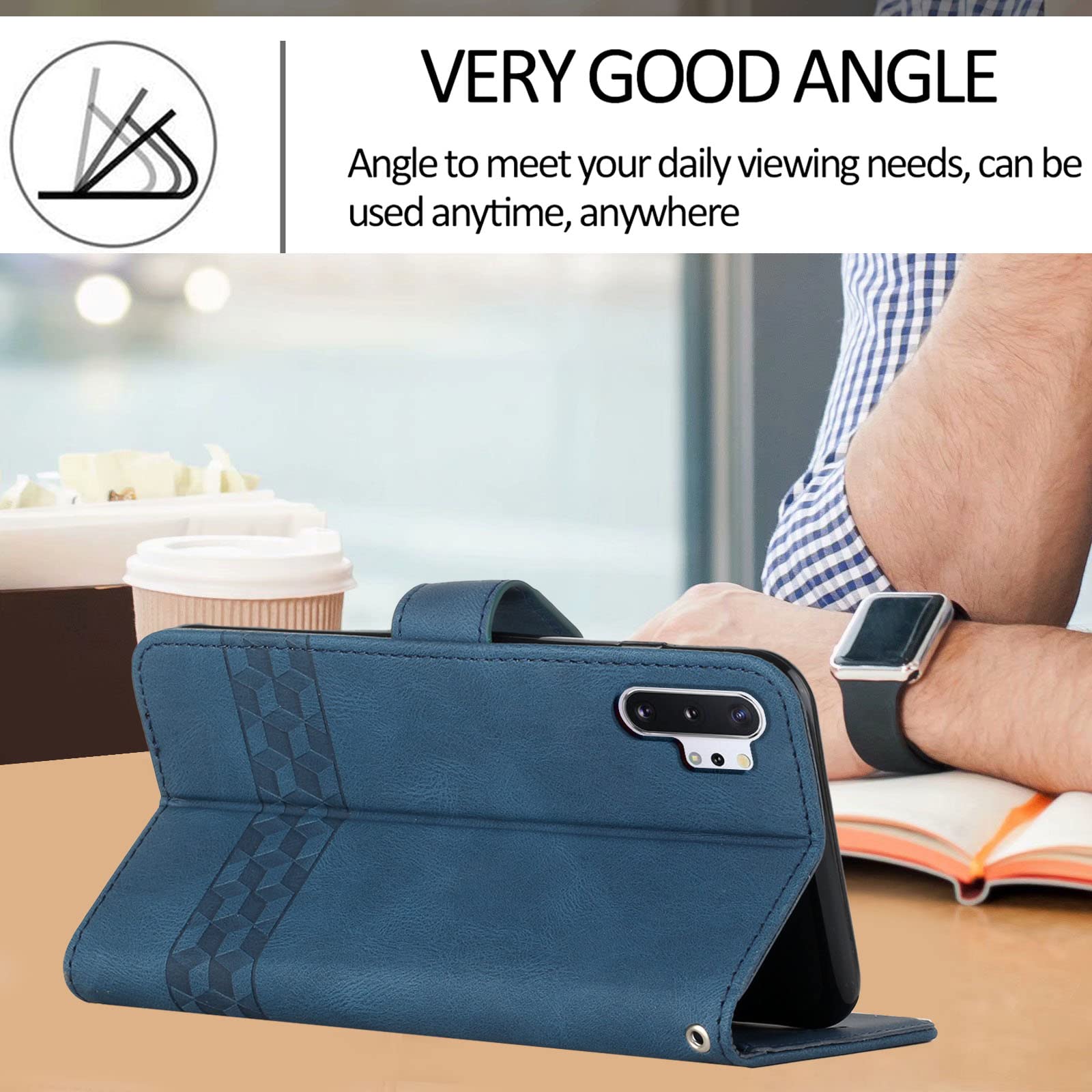 Chocoyi Custodia in pelle per Huawei P30, protezione custodia in pelle PU portafogli, chiusura magnetica, fessure per schede, funzione di supporto