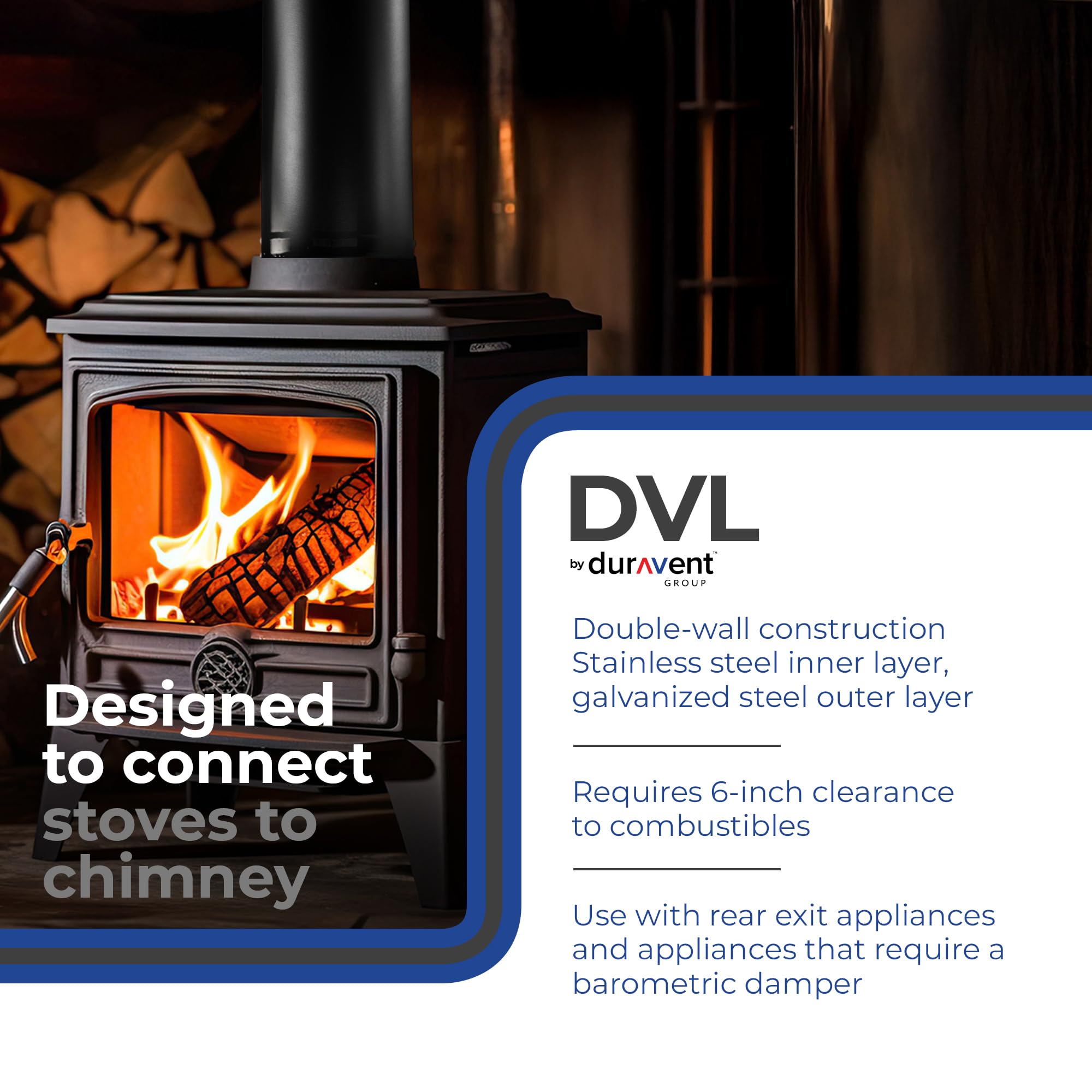 Duravent Double-Wall Stovepipe DVL - 6