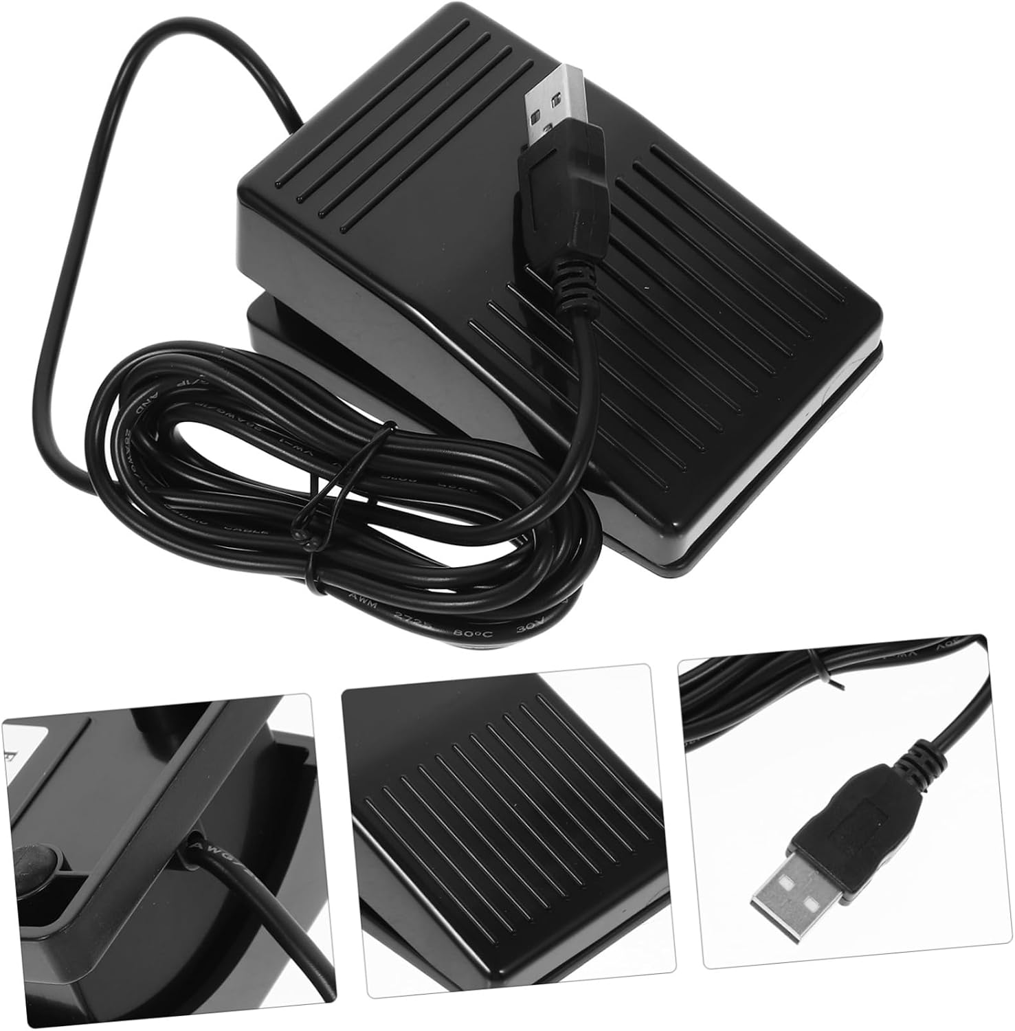 Mikinona Electric Foot Pedal Footswitch for Pc Laptop Keyboard Software for Shortcut Copy Waterproof Oil-resistant for Gaming Industrial Hospital