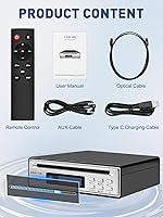 Vista 7 de Reproductor de CD de alta fidelidad para el hogar, extractor de CD, reproductor de CD Bluetooth para automóvil con extracción USB, Rip CD a USB