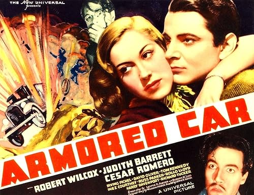 Miniatura 1 de Armored Car Top L-R Judith Barrett Robert Wilcox Fondo César Romero en el póster de 1937 de la película Masterprint (14 x 11)