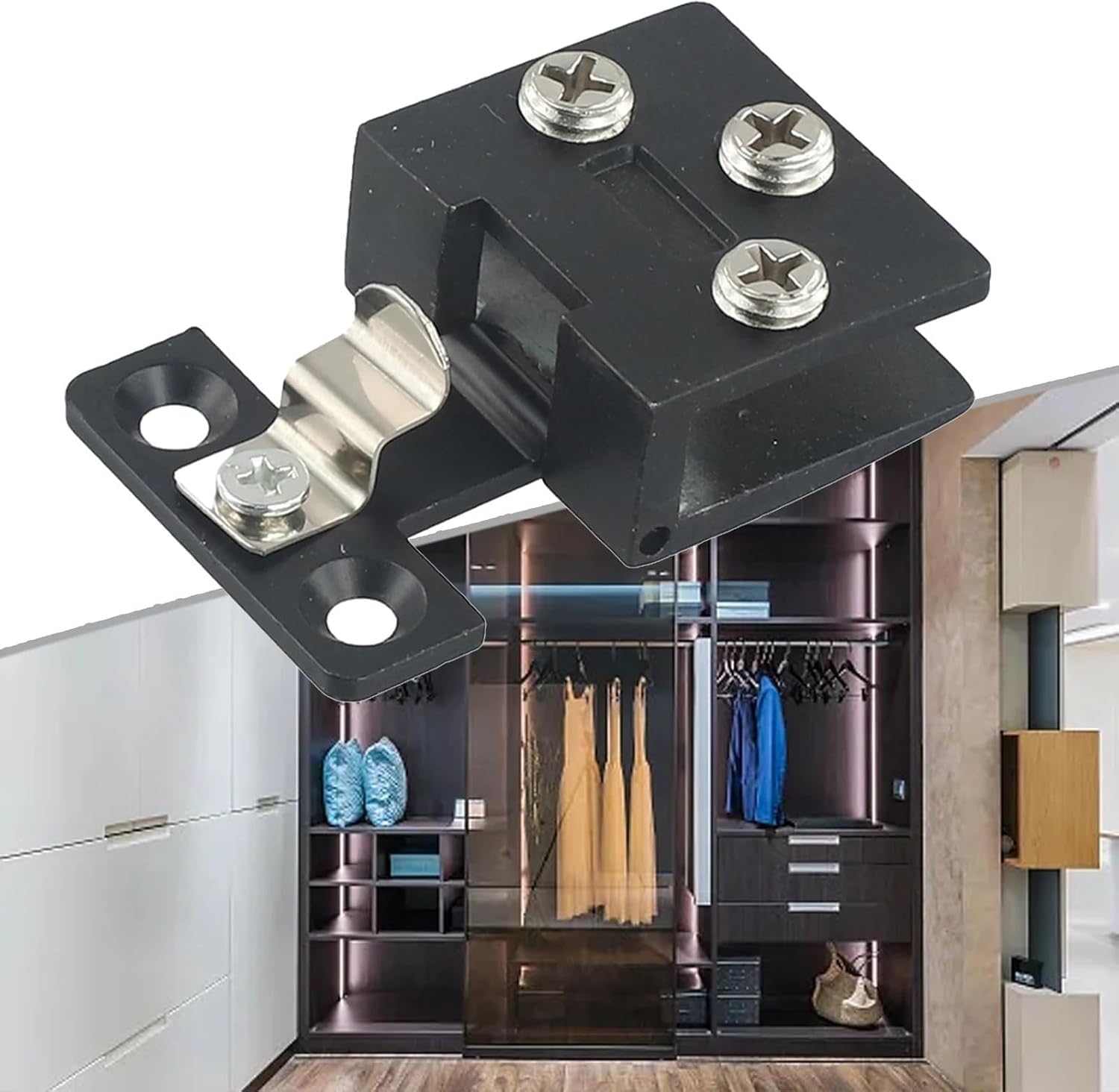 Bisagras para puertas de cristal, Mueble bisagra puerta cristal ducha (2 piezas)
