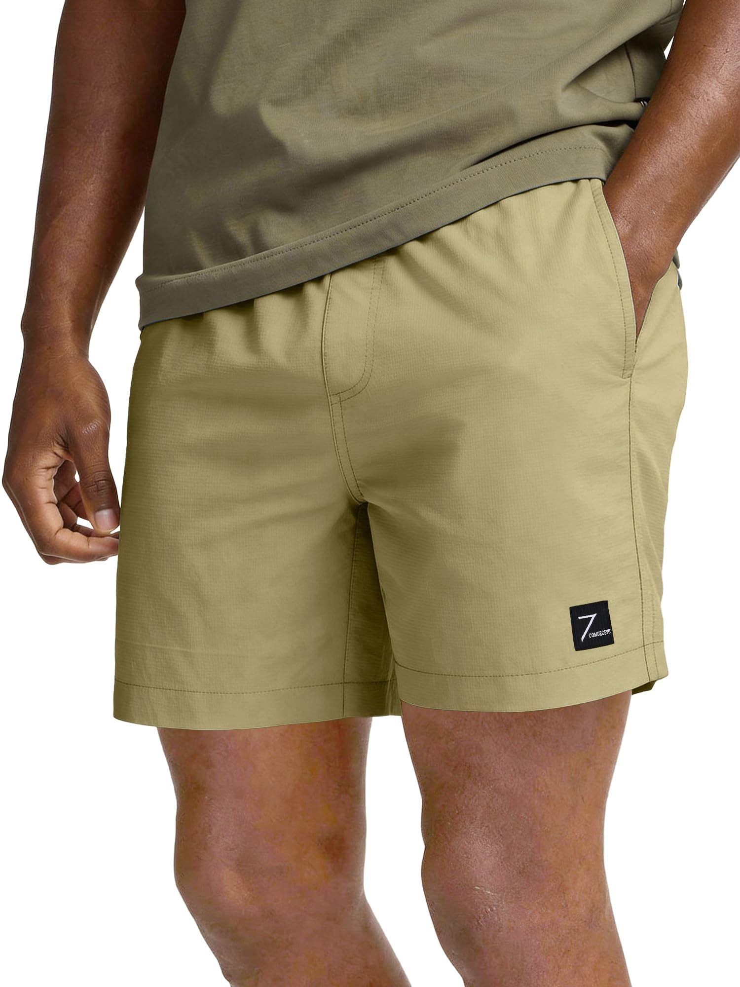 Comdecevis Mens Athletic Shorts 7 Inch Lightweight Quick Dry Stretch Casual Gym Running Shorts