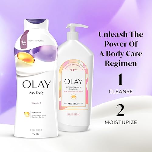 Miniatura 8 de Olay Gel de baño que desafía la edad con vitamina E y complejo B3, hidratante para una piel visiblemente suave, 22 onzas líquidas (paquete de 2)