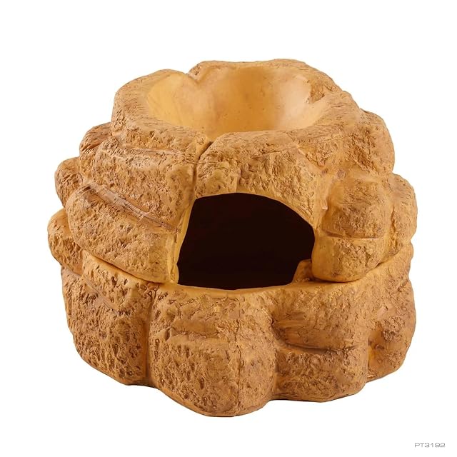 Foto 2 de 4 de Cueva de cerámica de Dos Piezas Que retiene la Humedad y simula Roca Exo Terra, Pequeña