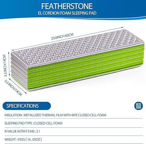 Miniatura 4 de Almohadillas de espuma para dormir, colchón plegable de espuma de célula cerrada, impermeable para dormir al aire libre para mochileros ultraligeros