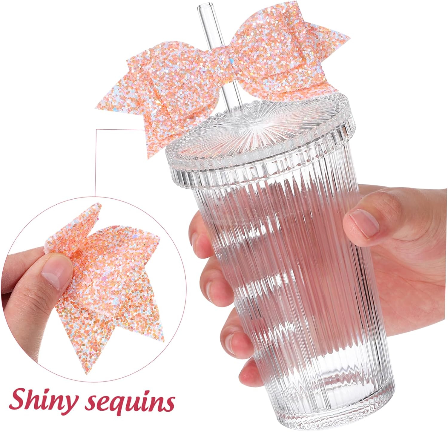 BESTOYARD 4pcs Straw Toppers Bow Straw Topper Bow Straw Decors Water Cup Accessories Straws Halloween Decorations Straw Decorations for Tumblers Straw Decorations Toppers Durian Glitter