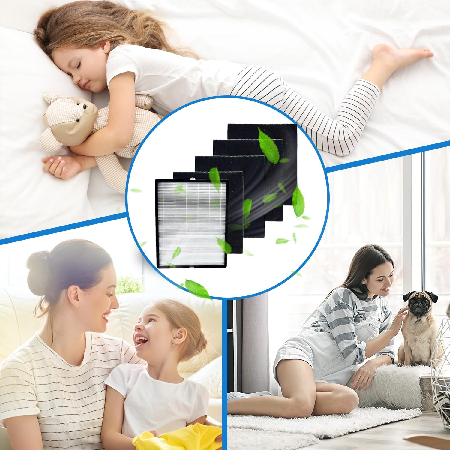 Replacement Air Filter EPI-328 Compatible With COLZER NS-320 and Domccy NS-320 AIR Purifier,1 H13 True HEPA + 4 Activated Carbon Pre-Filters Air Clean - Image 4