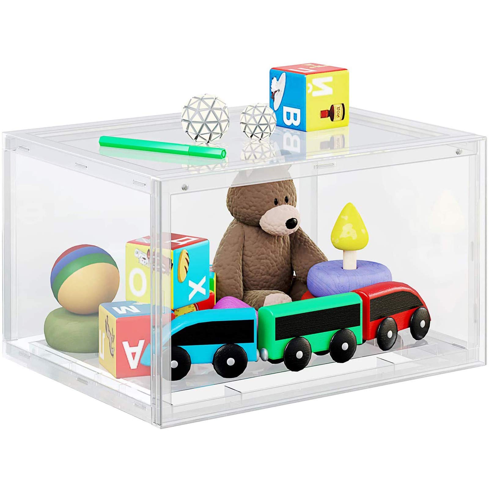 Scatole Da Scarpe,Cassa A Cassetto Trasparente Ispessita Scatole Da Scarpe In Plastica Impilabile Box Organizzatore Di Scarpe Shoebox Caja Organizador (Transparent,3 Pcs)