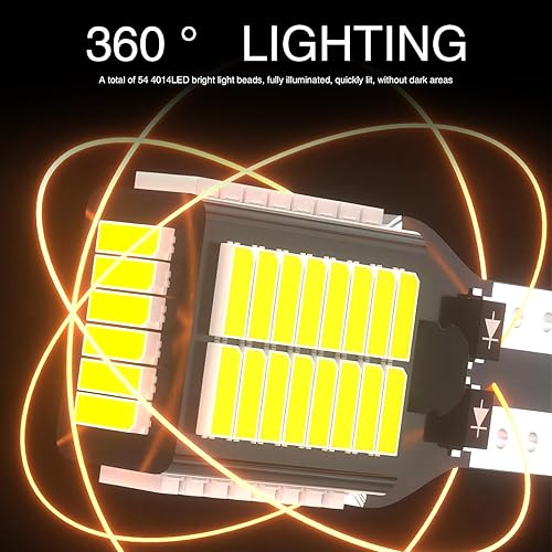 Miniatura 6 de Paquete de 2 luces LED de marcha atrás, T15-4014-54WFPC reemplazo de bombilla, luces traseras de automóvil, decodificación CANBUS, para la mayoría