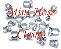 Vista 4 de 10 abrazaderas de manguera chapadas en zinc eficientes y duraderas, tamaño de 0.709-0.787 in, adecuadas para sistemas de inyección de combustible