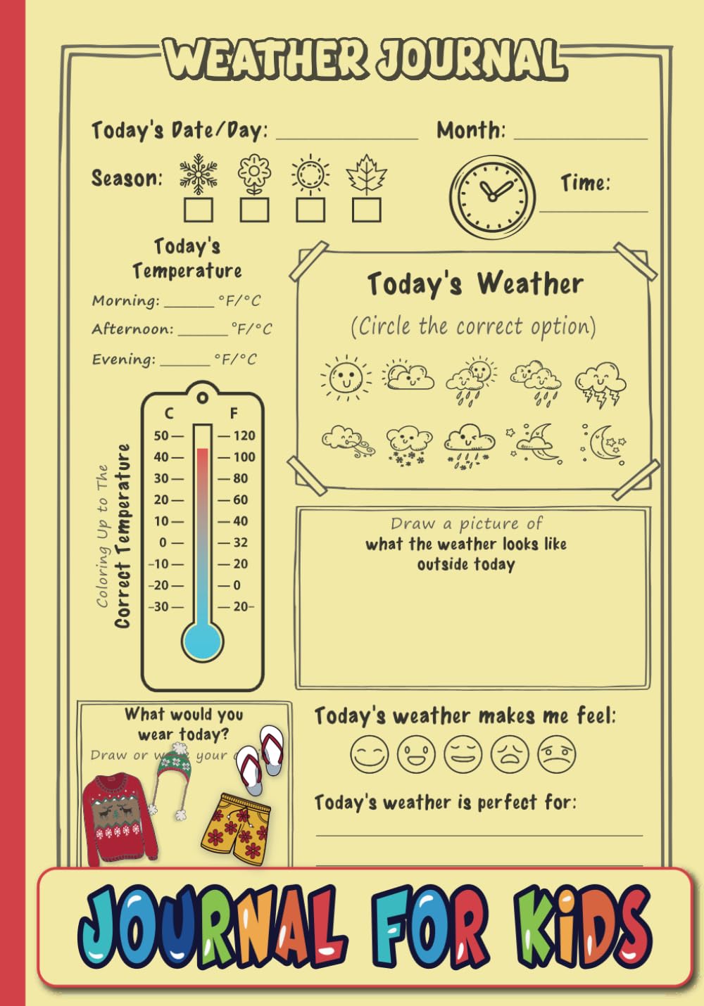 Weather Journal for Kids: Daily Tracking Book for Future Meteorologists, Weather Watching Logbook, Weather Related Gifts for Kids & Teens, Meteorology Books for Kids, Teaching Weather to Kids.