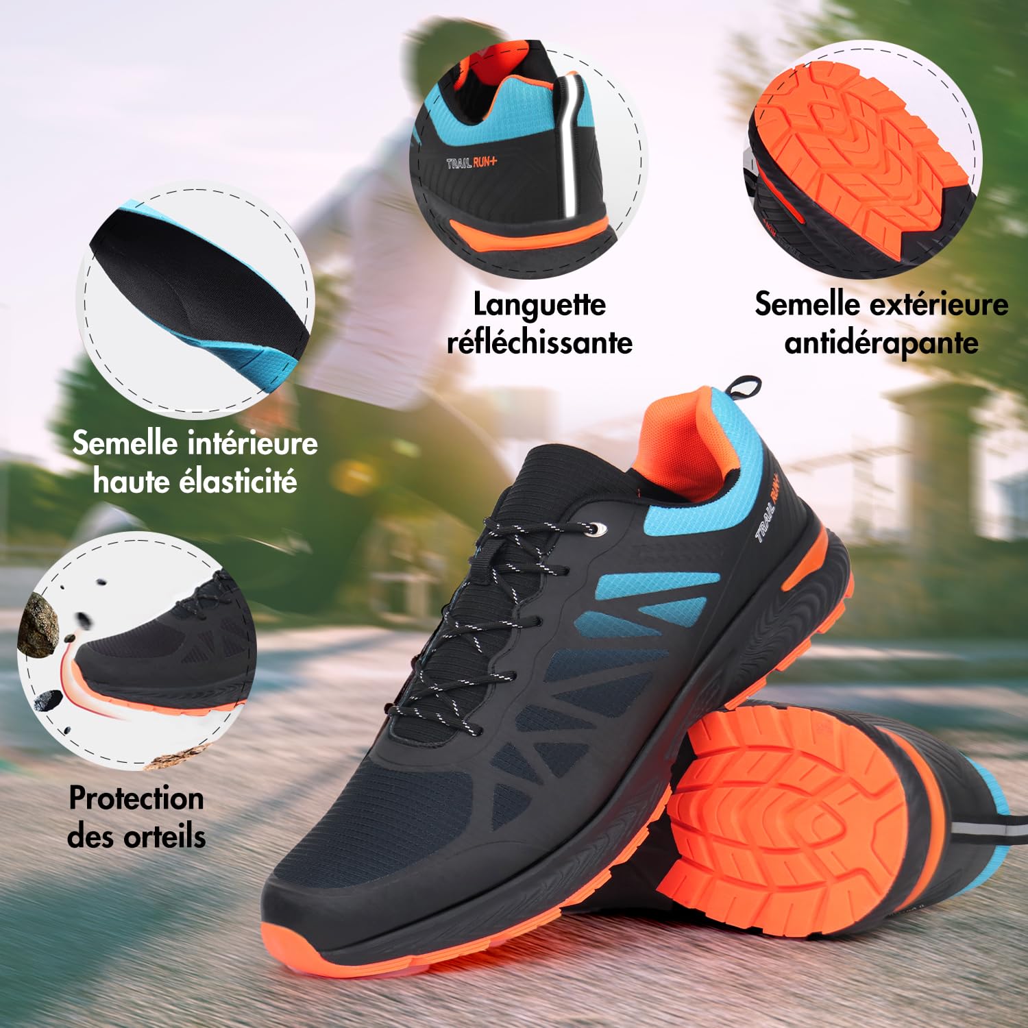 Hawkwell Chaussures de Trail Running Homme Grande Taille, Pointures 47, 48, 49, 50, 51, 52, 53