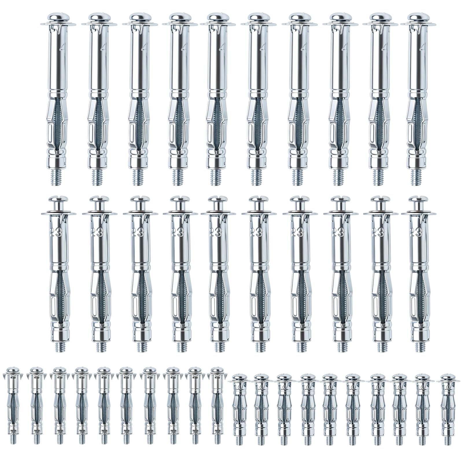 40 Pcs M4 M5 Metal Cavity Wall Fixings & Hollow Wall Anchors