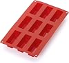 Lekue 9 Cavities Mini Cake Multi Cavity Baking Mold, Red