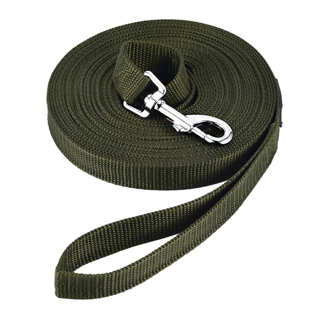 WMUVAZA Correas Adiestramiento para Perros Nylon Larga, Correa de Adiestramiento, Cuerda para Perros, Correa Perros Larga, para Perros, ara Entrenamiento Camping Paseo, verde, 5M*2CM
