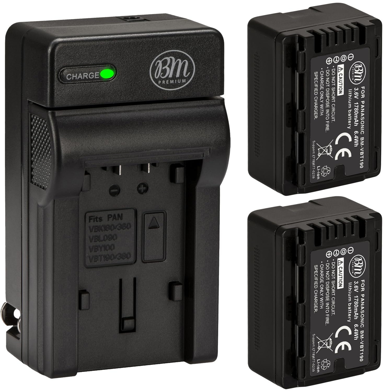 Amazon.com : BM Premium 2-Pack of VW-VBT190 Batteries and Battery