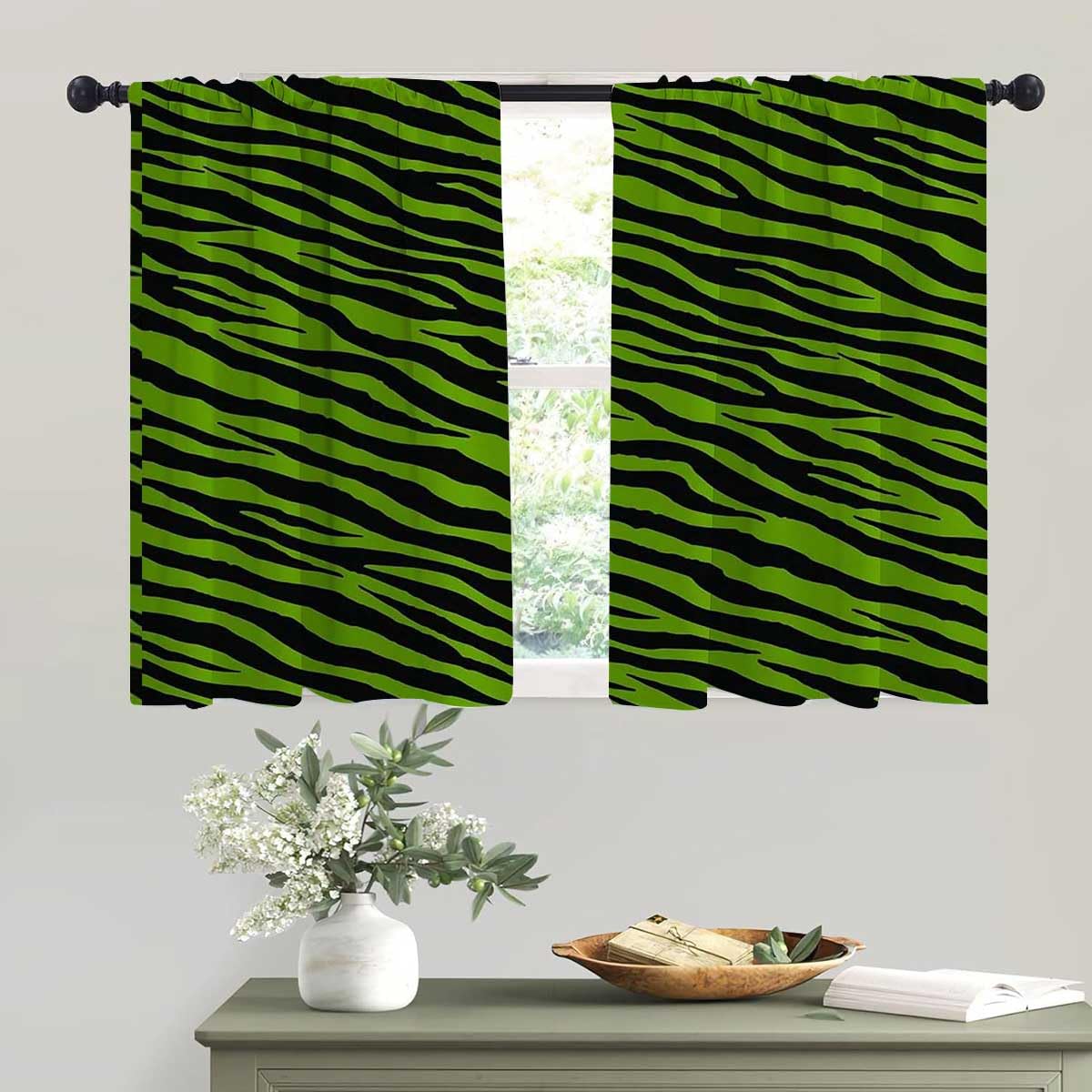 Colorful Small Window Blackout Curtains Zebra Modern Rv Curtains Curtain Door 110inch Width by 96inch Length