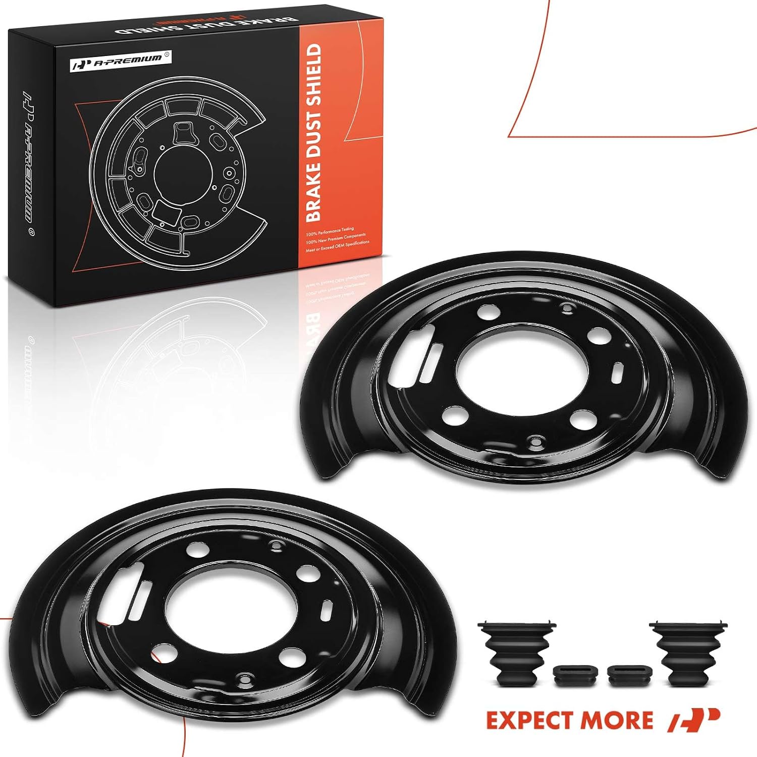 A-Premium Rear Driver and Passenger Side Brake Dust Shield Compatible with Ram & Dodge Models - 2500 2011, 3500 2011, Ram 2500 3500 2009-2010, 2-PC Set