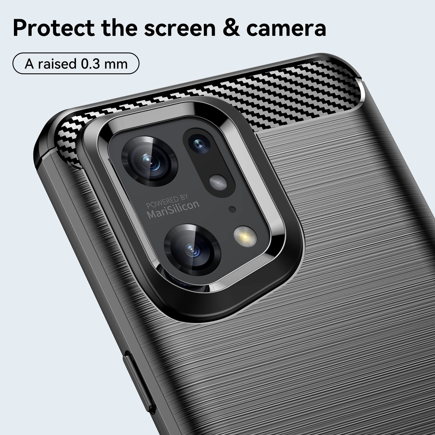 HUANGTAOLI Cover per OPPO Find X5 Lite, Custodia in Morbida Silicone Protettiva Bumper Colorato Cover per OPPO Find X5 Lite