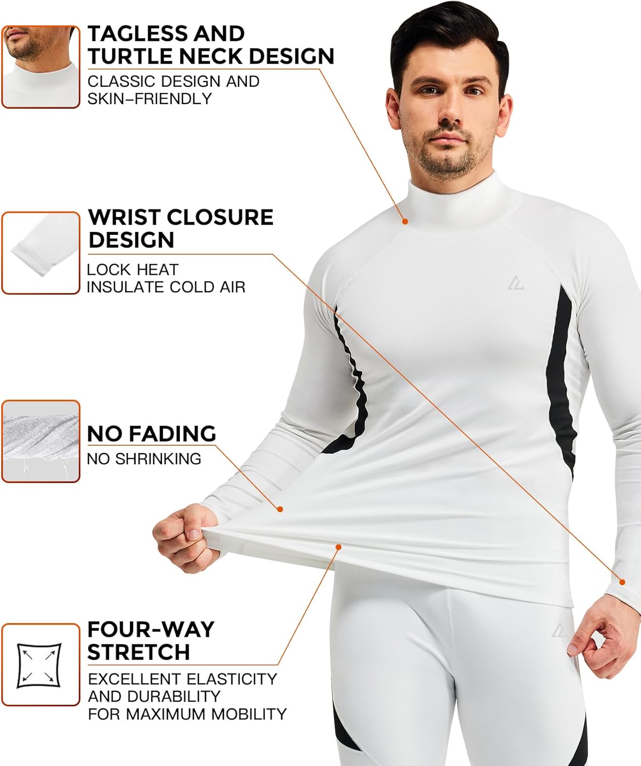 CL convallaria Thermal Underwear Long Johns Set Mens Winter Gift Hunting Gear Sport Base Layer Bottom Top - Image 2