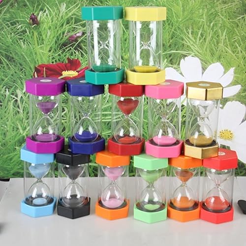 Miniatura 7 de XINBAOHONG Temporizador de arena de reloj de arena, reloj de arena de plástico, temporizador de cristal de arena para niños, juegos de aula, hogar,
