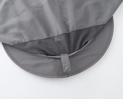 Miniatura 64 de Home Prefer Sombrero para sol para el aire libre con protección UV, secado rápido, unisex con solapa para proteger el cuello Gris cenizo