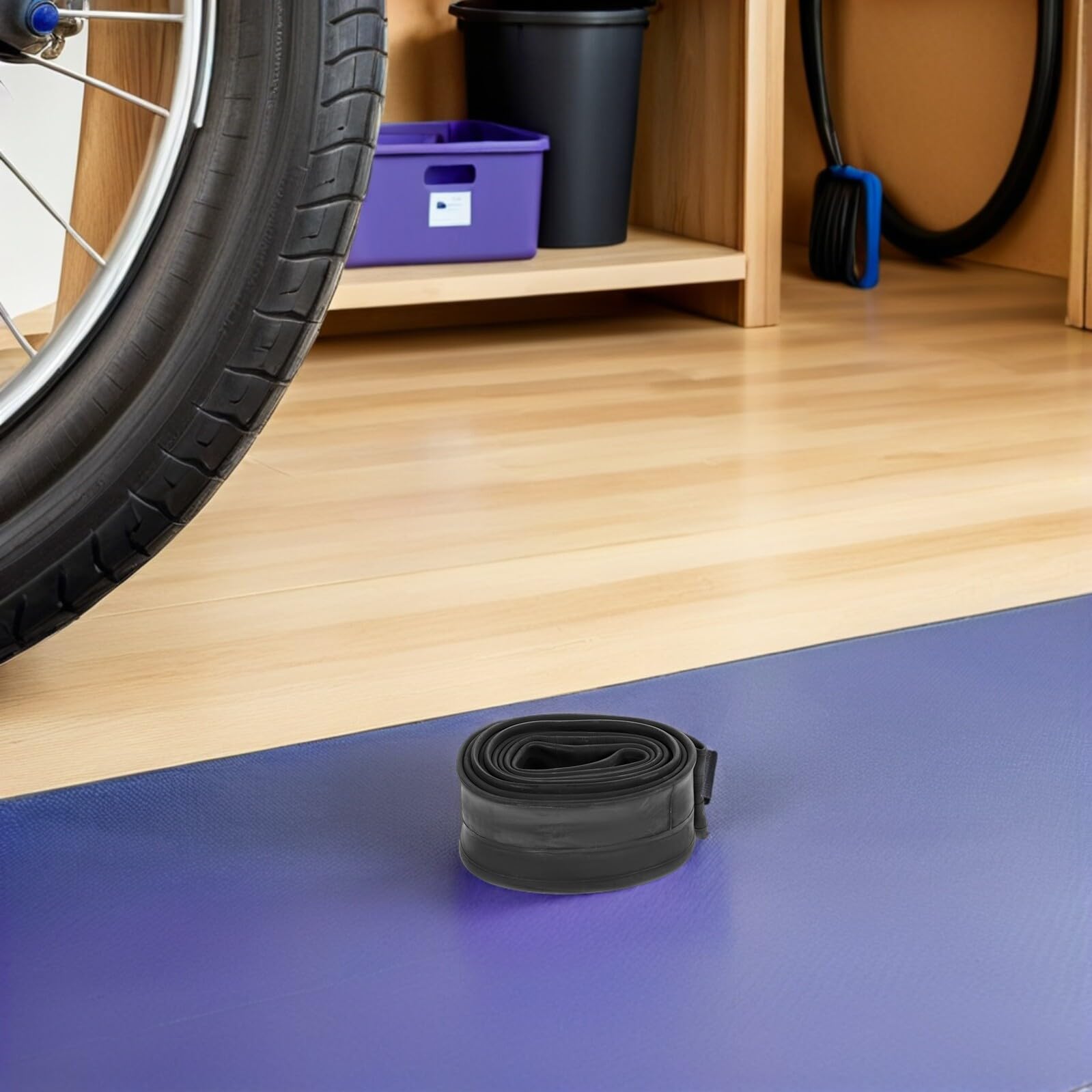 WOONEKY Lot de 3 Chambres à Air Renforcées pour Vélo 26 Pouces en Caoutchouc avec Valve Américaine Accessoires de Rechange pour Pneus de Vélo de Route et VTT Utilisation Polyvalente