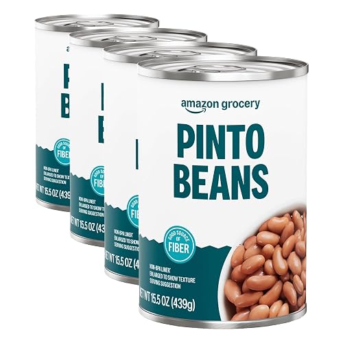 Amazon Fresh, Canned Pinto Beans, 15.5 Oz (Pack of 4)