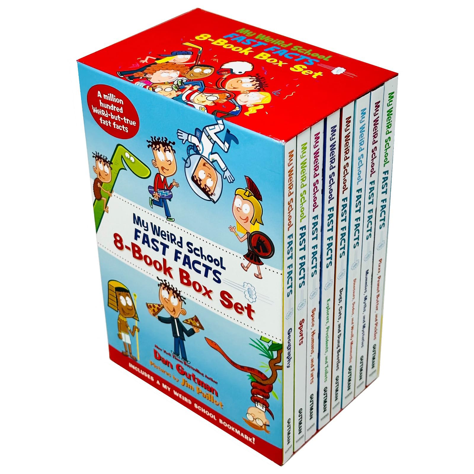 My Weird School Fast Facts 8 Book Box Set (Geography, Sports, Space Humans and Farts, Explorers Presidents and Toilets, Dogs Cats and Dung Beetles, Dinosaurs Dodos and Woolly Mammoths & More)