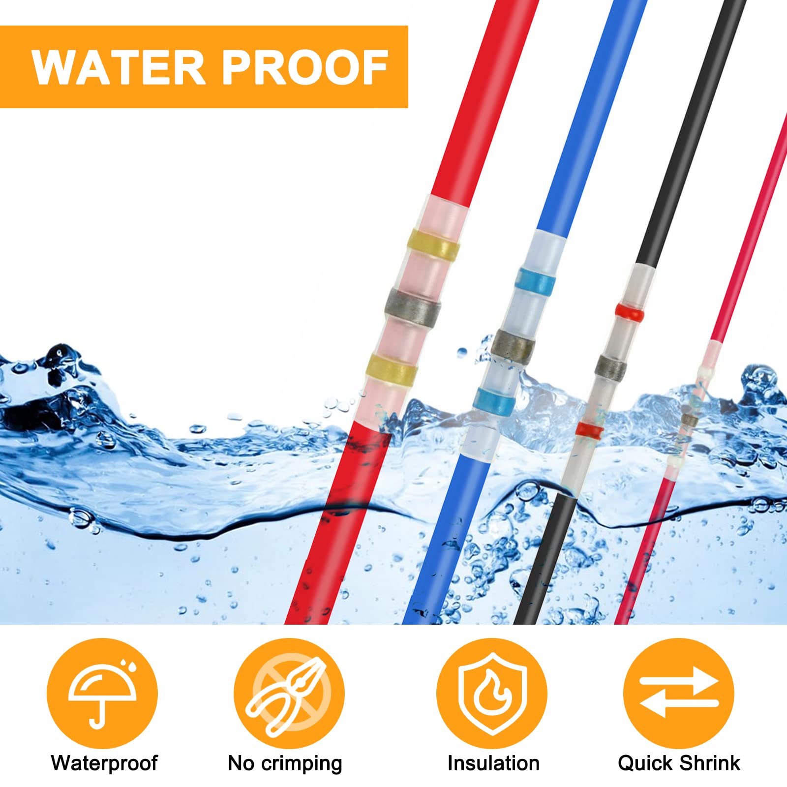 210 Pezzi Connettori Termoretraibili Per Saldatura - Kit Impermeabile Per Auto E Barche - Foto 5