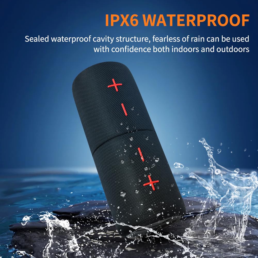 Altavoz Bluetooth Dual CYBORIS - 40W, Resistente Al Agua IPX6, 24h De Autonomía, Conectividad 5.3, Ideal Para Fiestas Y Exteriores