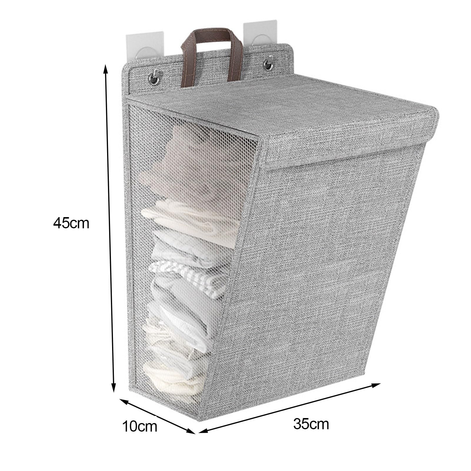 Haundry - Cesta grande plegable para ropa sucia con ruedas, impermeable, capacidad de 22.66