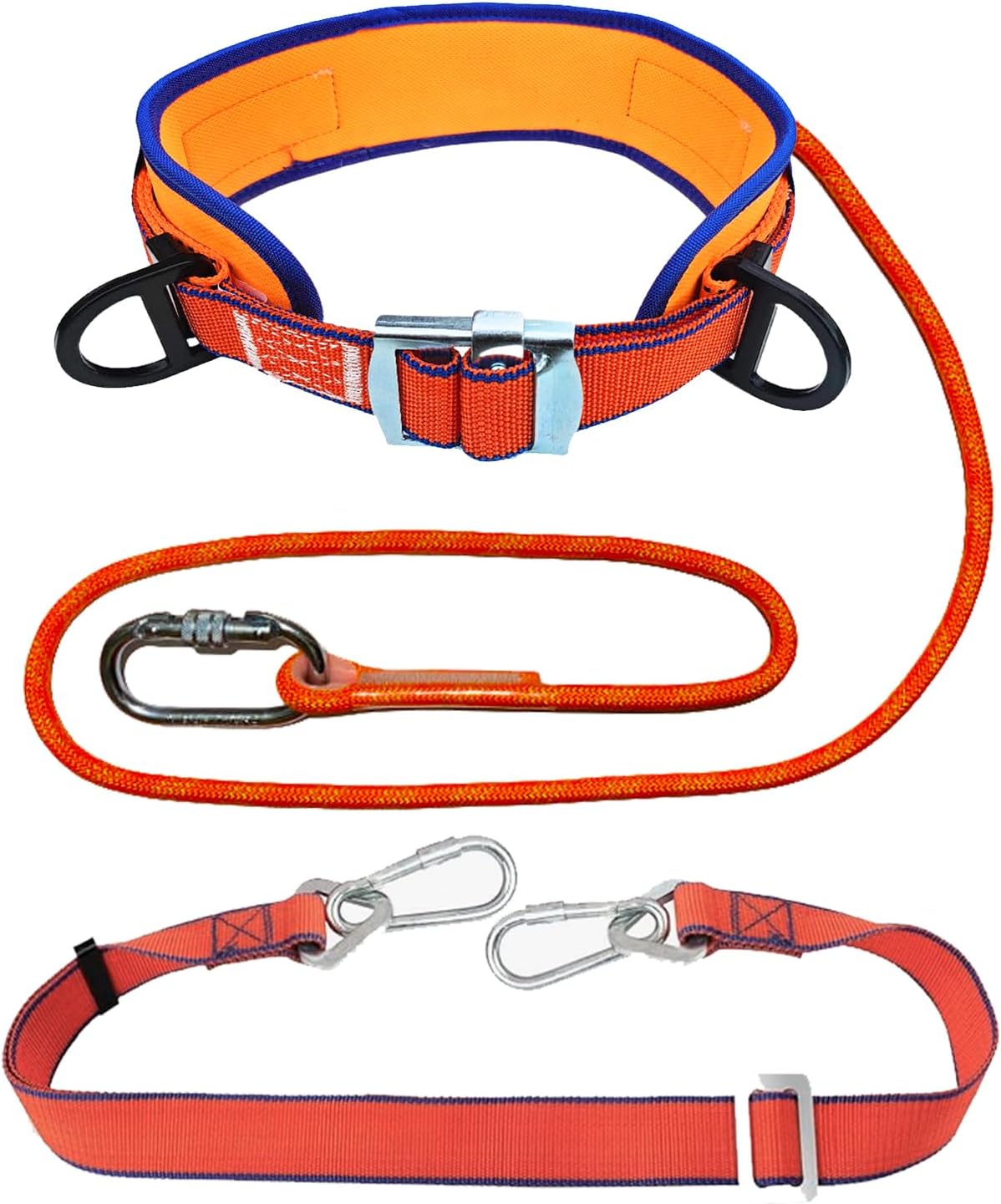 DANGONGLI Lineman's Rope Tree Climbing Belt Set for Hunting - Safety Waist Belt, Lanyards, 25kN Strength Tether