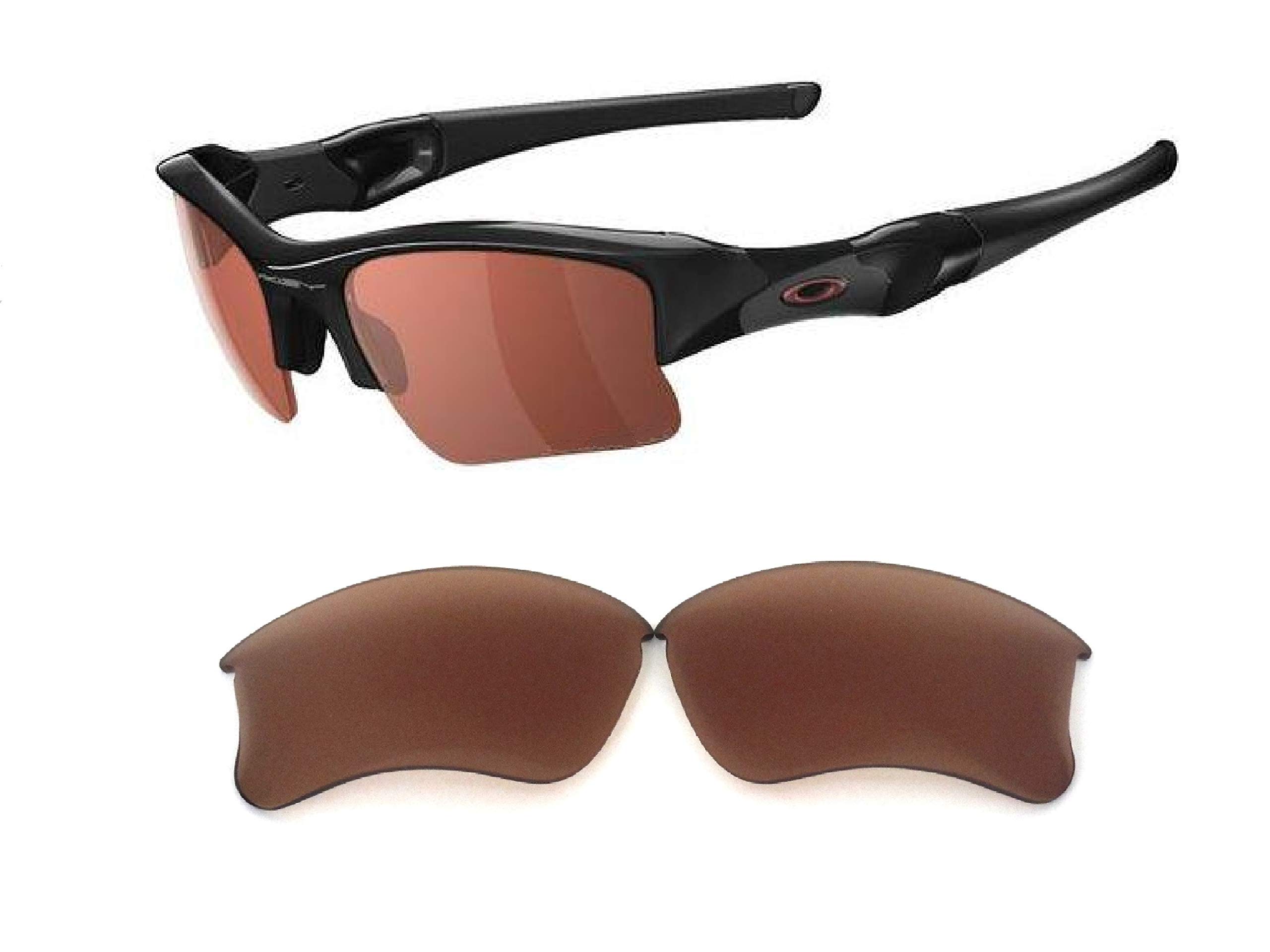 Galaxy Replacement Lens For Oakley Flak Jacket XLJ Sunglasses Prizm  Technology Brown Brown Size: Regular