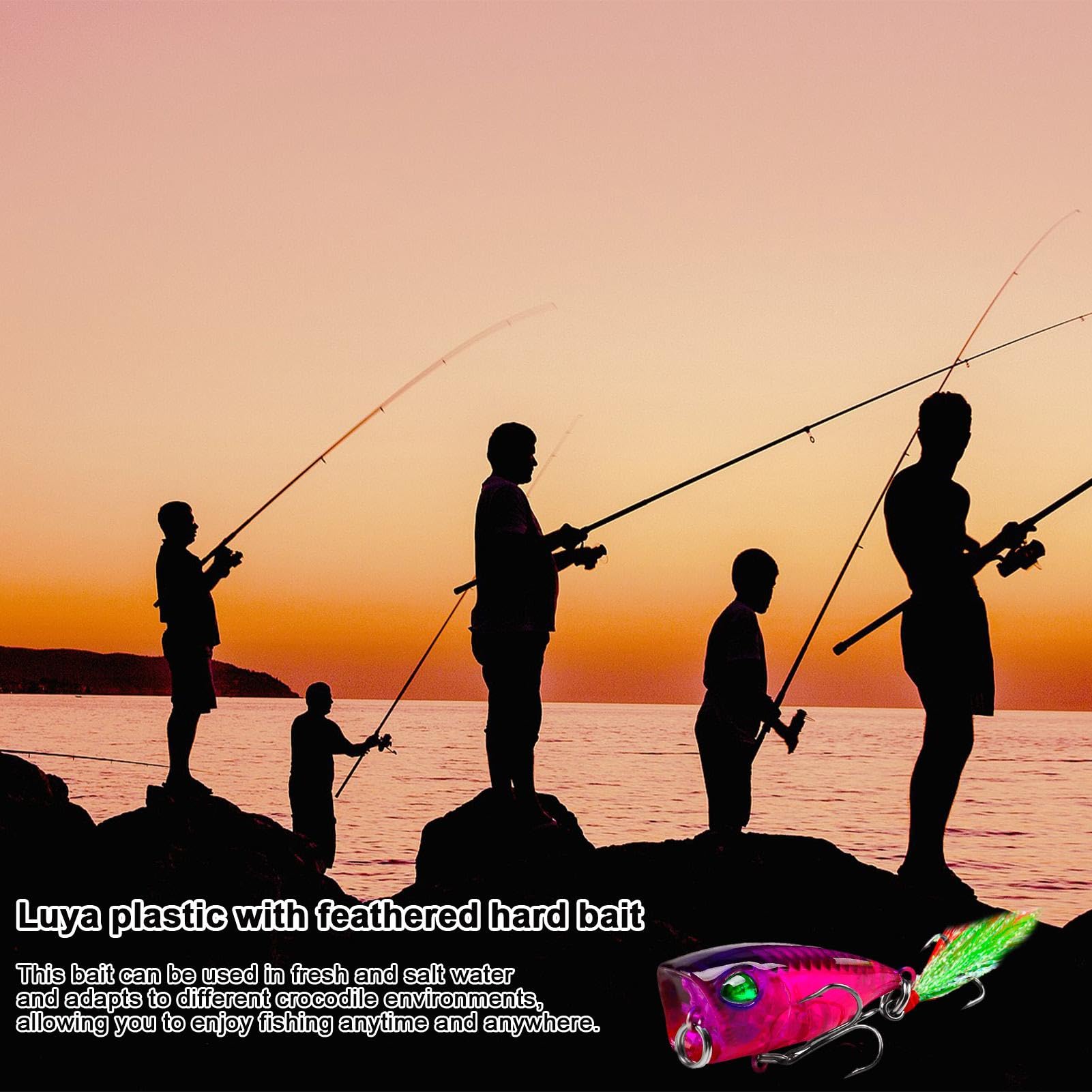 Samuliy Swimbaits Durs Réalistes Avec Plume – Leurres De Pêche Eau Douce Et Salée – Appâts Durs Bar, Brochet, Prédateurs