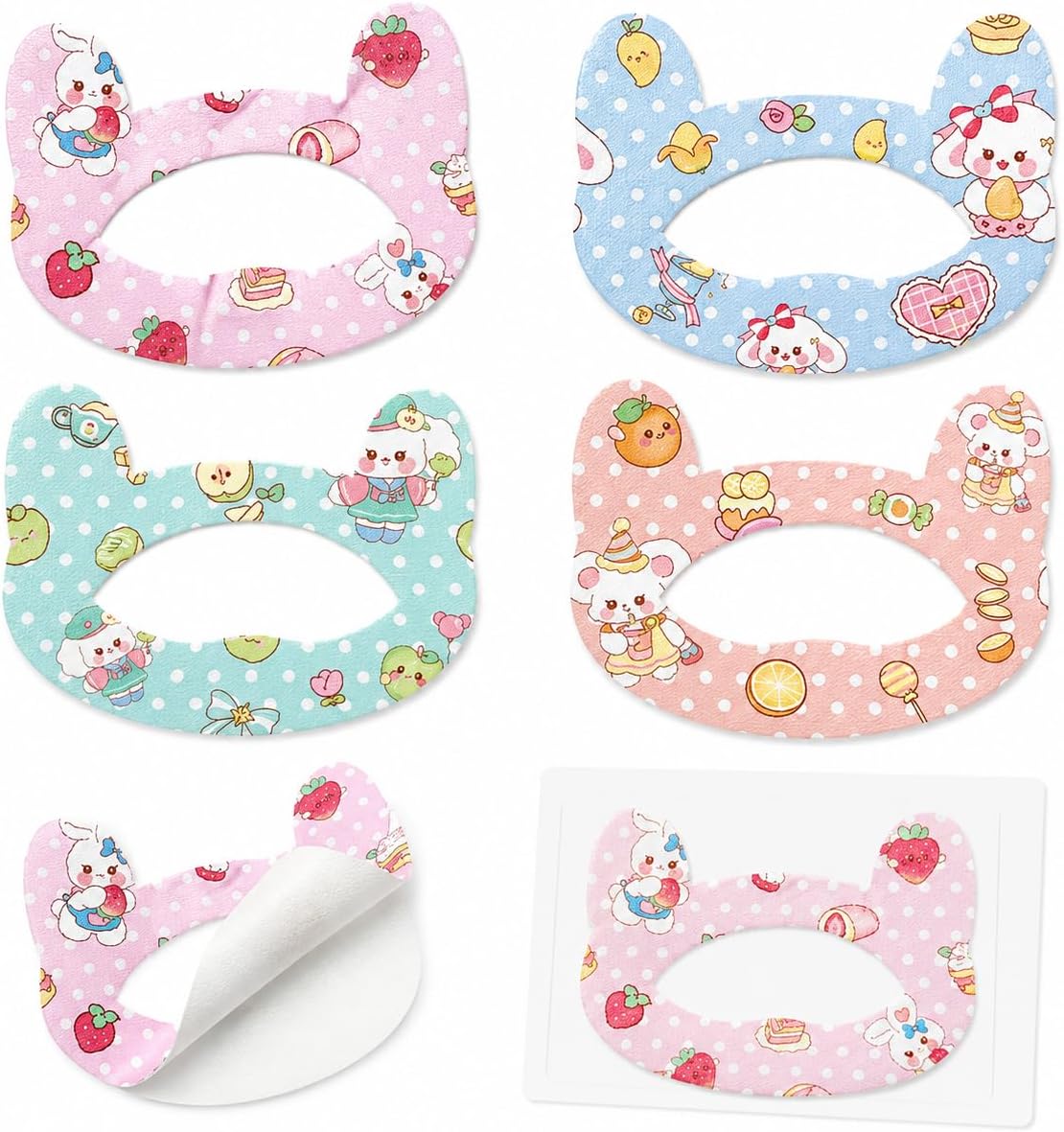 30 Pcs Cute Mouth Area Patches,2.95 x 2.20 in (60 Patches Total)